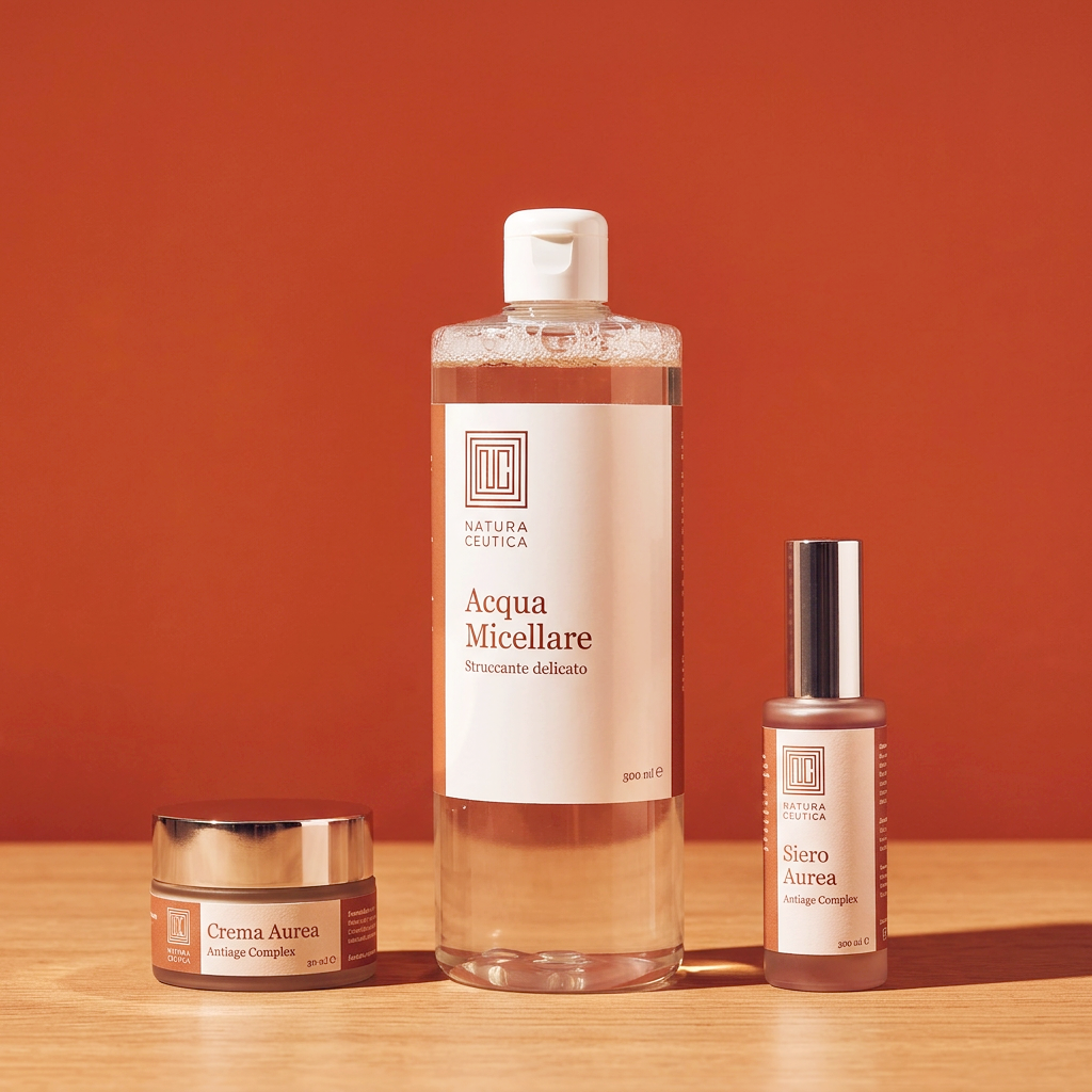 Naturaceutica - Bundle Linea Aurea Antiage - Crema 50 ml + Siero 30 ml + Acqua micellare 500 ml